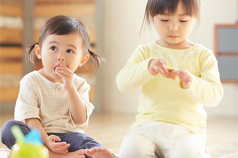 おやつの食べさせ方に注意する